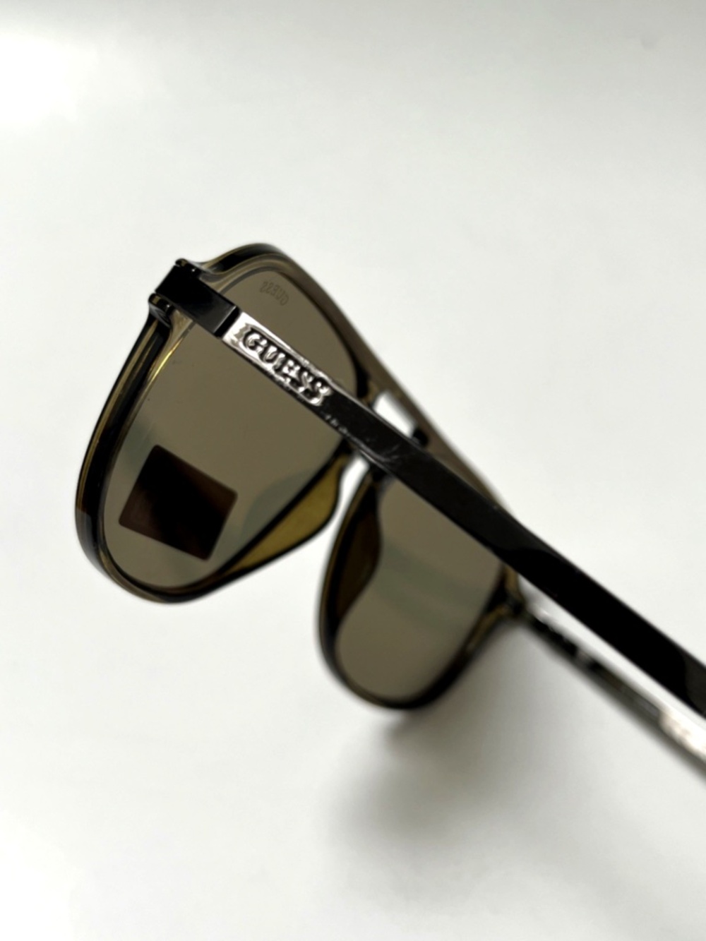 New GUESS Aviator Sunglasses GO00099 Double Bridge Acetate Olive Green - Picture 4 of 7